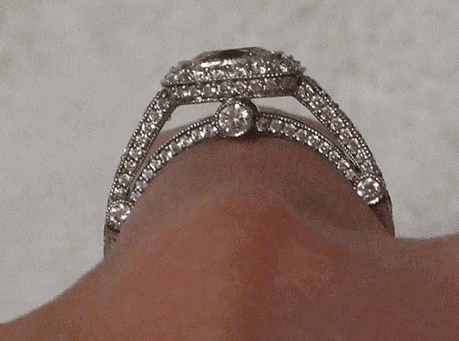 Pave Diamond Engagement Ring